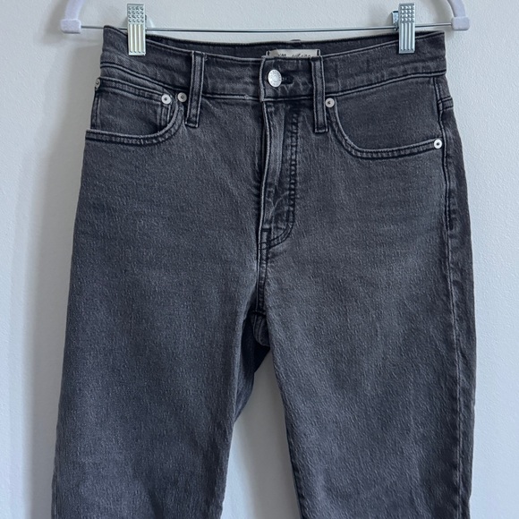 Madewell The Perfect Vintage Straight Jean Size 25 Petite Black Gray wash - Picture 4 of 10
